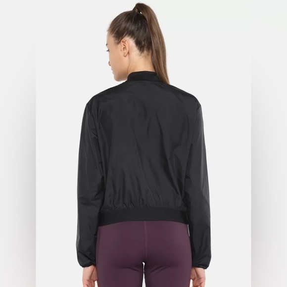 Women’s‎ REEBOK taffeta black workout bomber sport jacket size small - Picture 15 of 16
